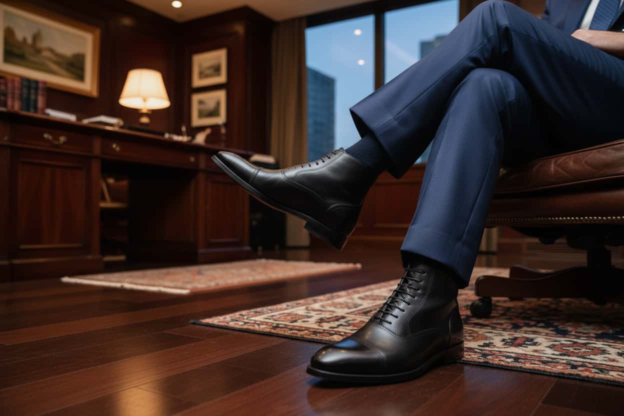 بوت چرم مردانه