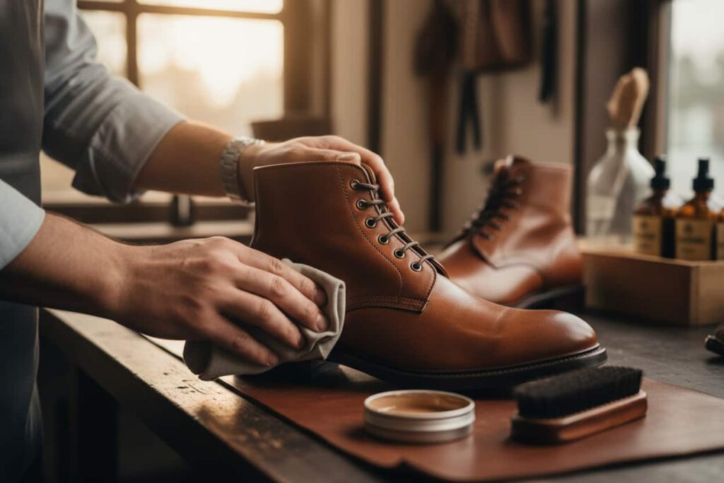 روش های تمیز کردن بوت چرم مردانه