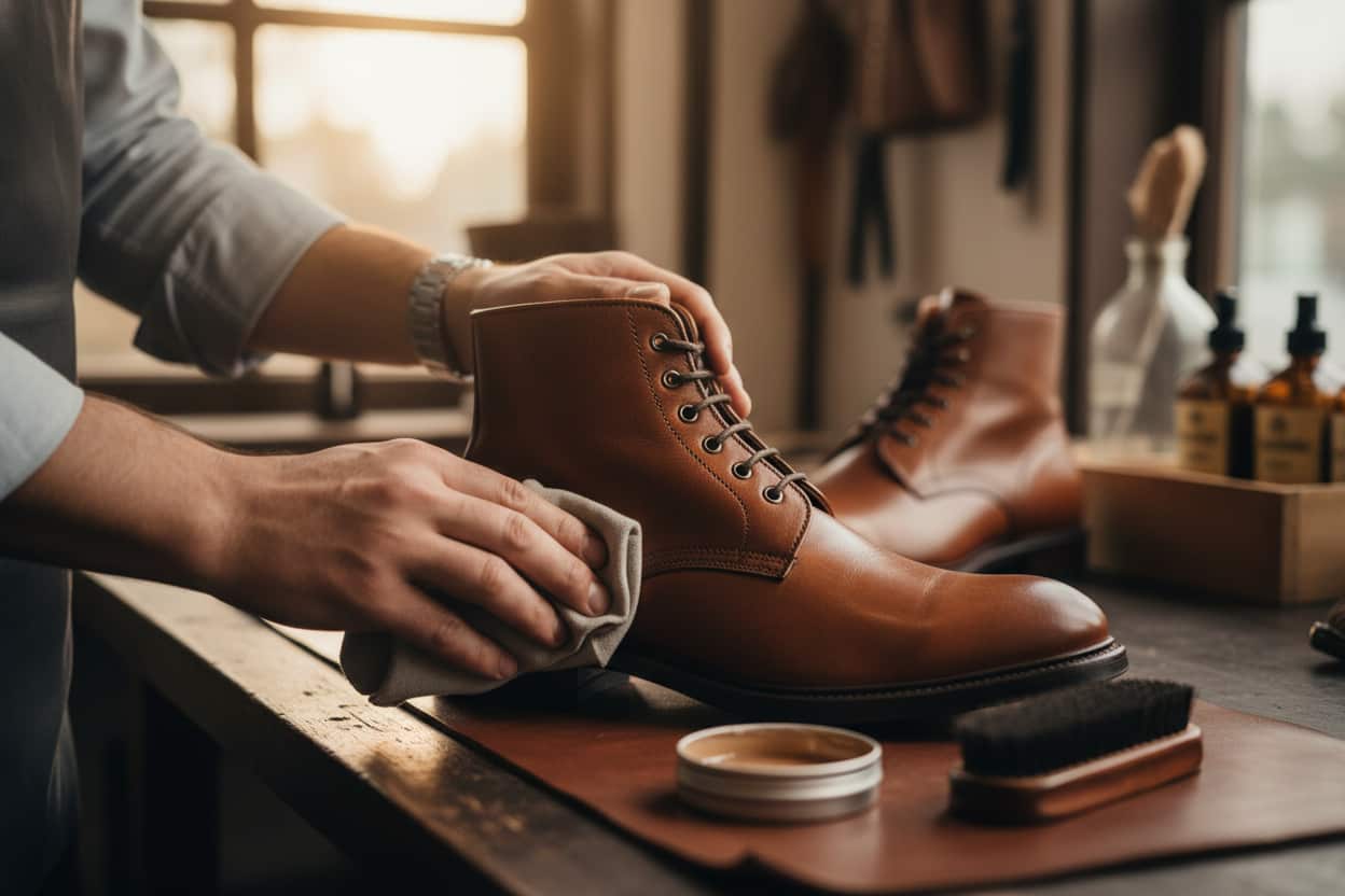 روش های تمیز کردن بوت چرم مردانه